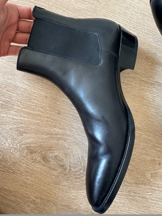 Suitsupply Italian Calf Leather Black Boot in Size 43 main image 5
